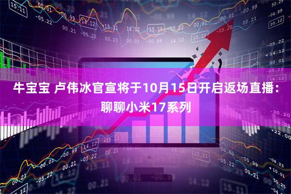牛宝宝 卢伟冰官宣将于10月15日开启返场直播：聊聊小米17系列