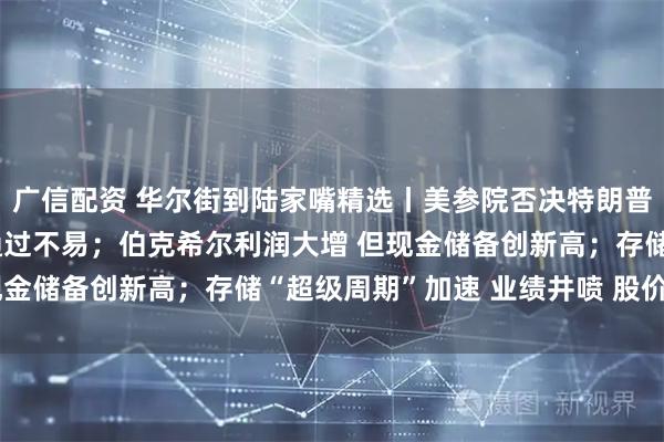 广信配资 华尔街到陆家嘴精选丨美参院否决特朗普全球关税政策 但众院通过不易；伯克希尔利润大增 但现金储备创新高；存储“超级周期”加速 业绩井喷 股价狂飙